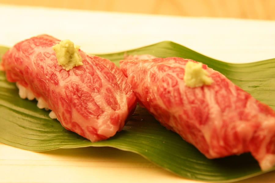 Savory handmade Matsusaka Beef nigiri: Sushiman