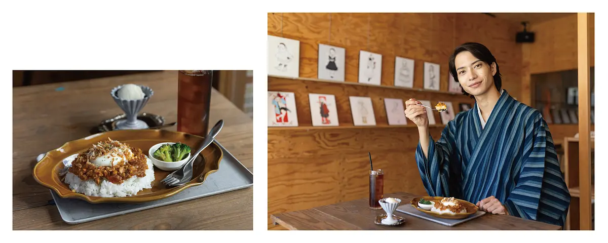 カレーを食べる松田さん