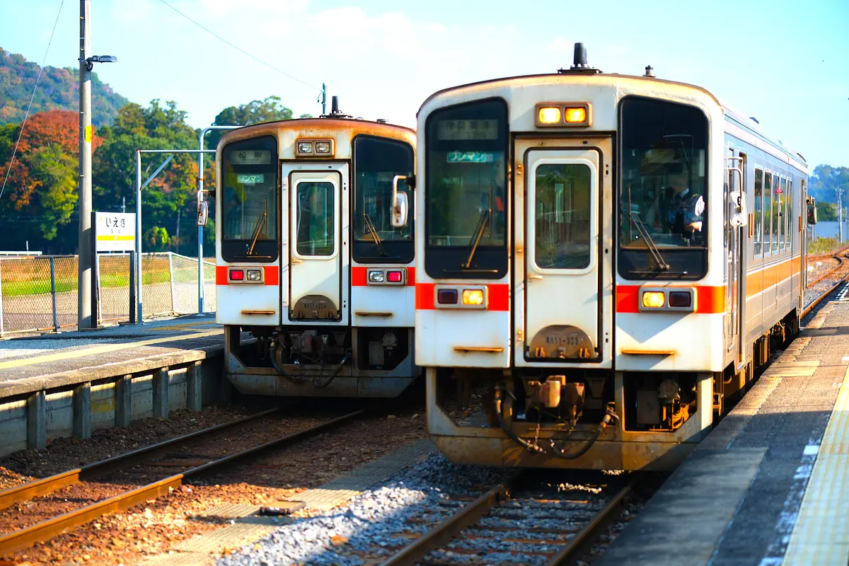 JR名松線「家城駅」でのタブレット交換