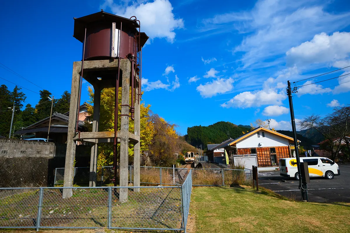 旧国鉄名松線伊勢奥津駅給水塔