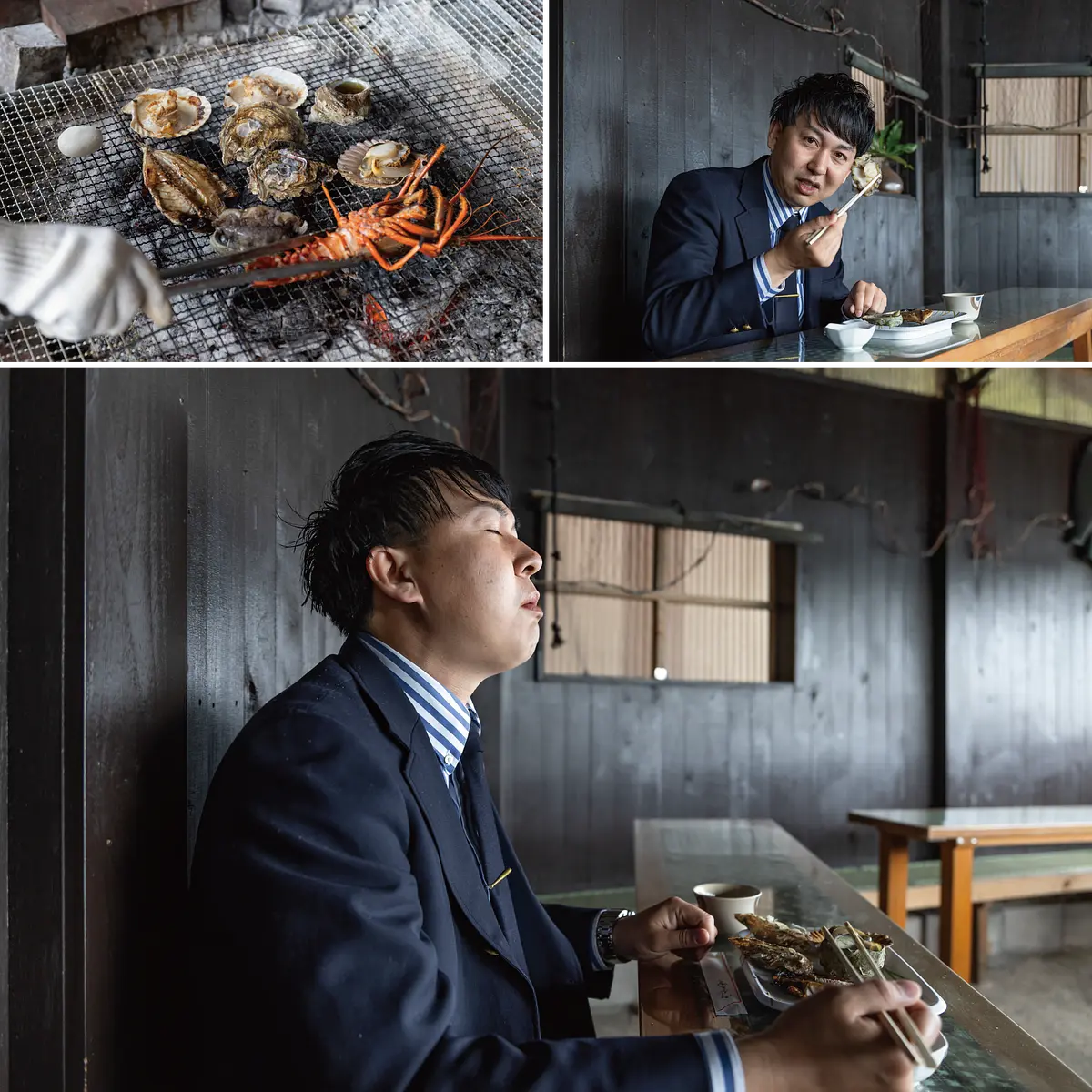相差かまどで海の幸を堪能する寺家さん
