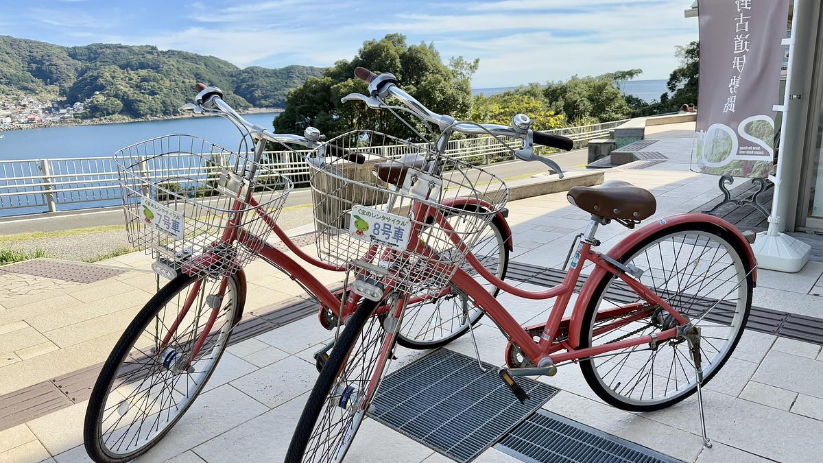 ☆引渡限定☆国分寺市エリア配送40分程度エリア☆自転車 前カゴ付き 7段変速 熊野市の世界遺産＆グルメ満喫旅！ レンタサイクルで世界遺産を周遊
