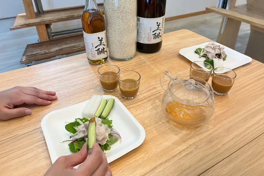 和VISONの味噌・お酢を使った みりんで作る【ごま味噌だれ】の会