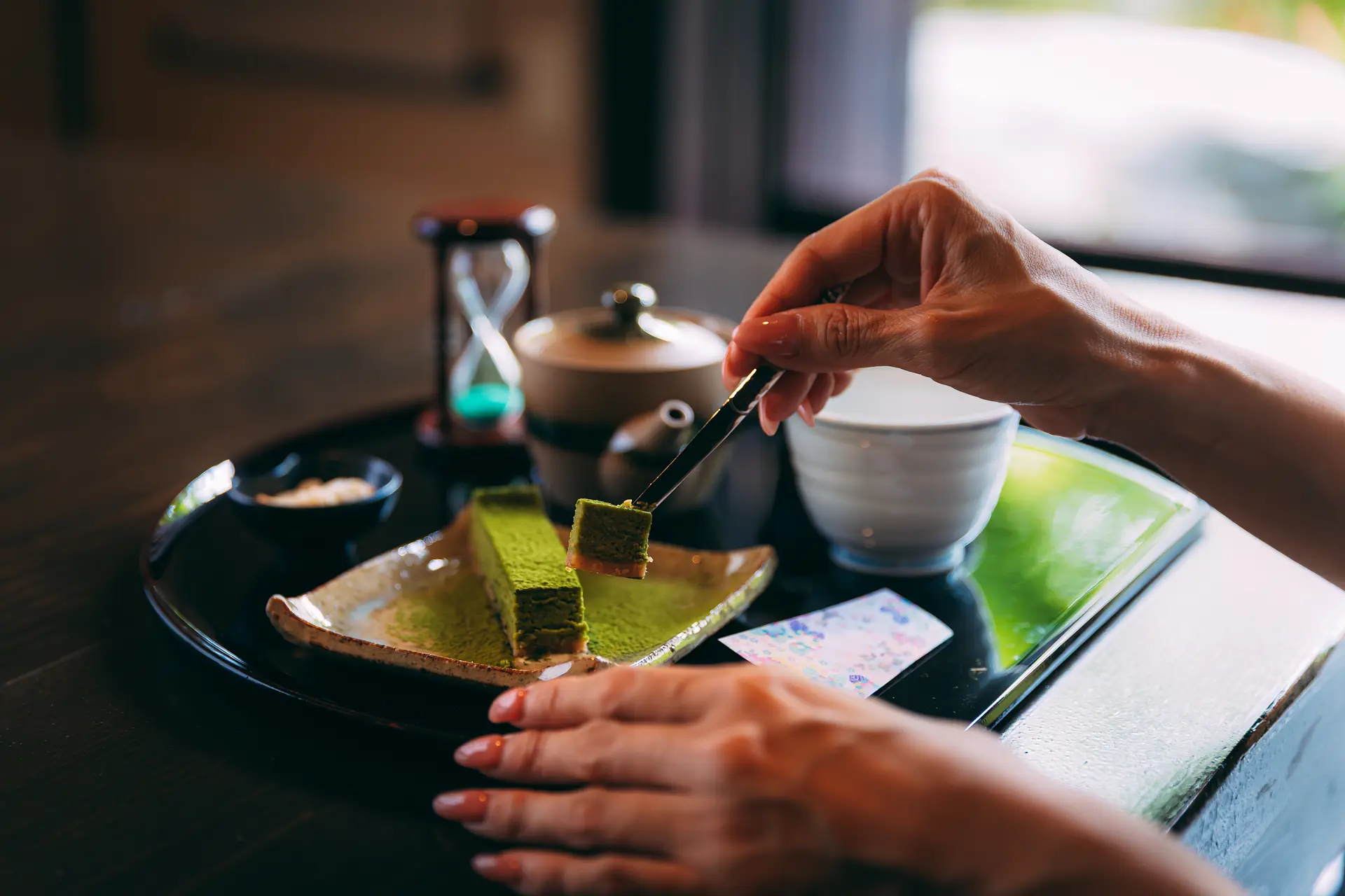 三重県松阪市にある茶農家直営「深緑茶房」のチーズケーキ
