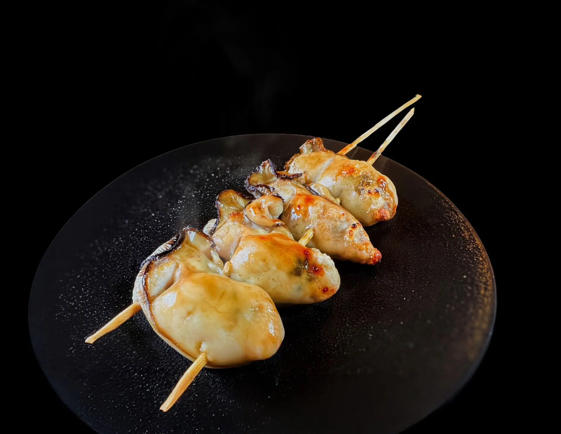 森下酒店鳥羽市安楽島産牡蠣の串焼き