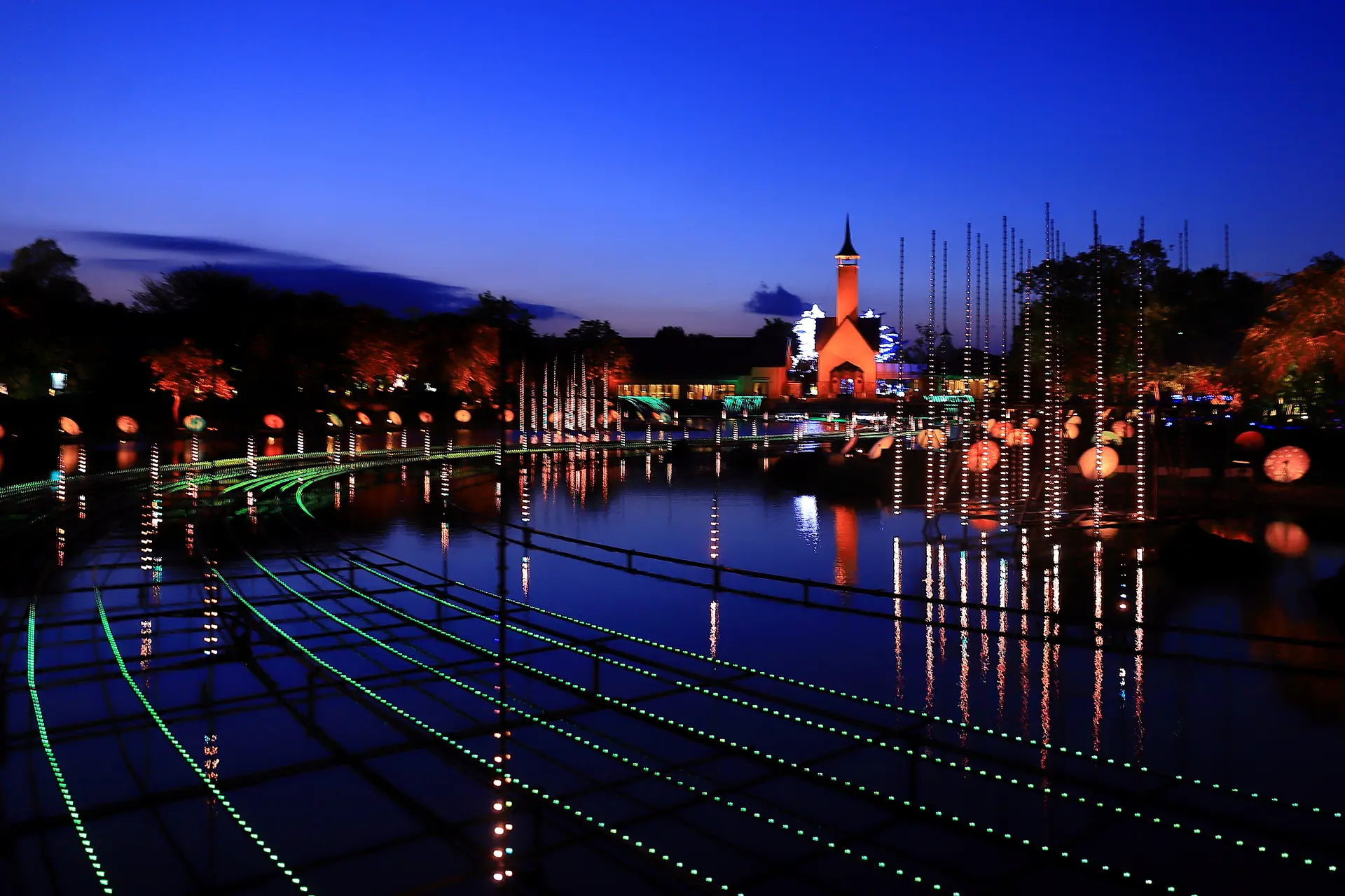天の川（水上イルミネーション）