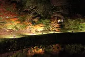 Las ruinas del castillo de Tamaru se iluminan