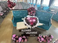 Lugar fotográfico de San Valentín con flores