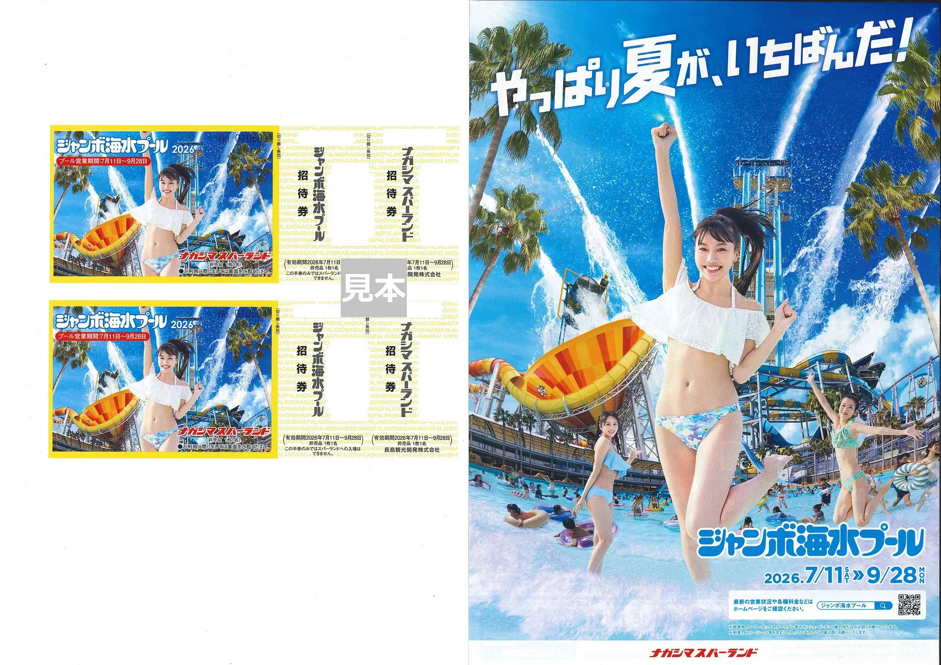ナガシマジャンボ海水プールペアチケット
