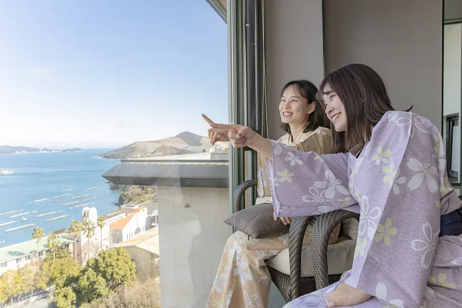全室オーシャンビュー。喧騒を忘れて非日常をお楽しみください。