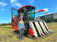 めったに乗れないコンバインの乗車体験もできます！