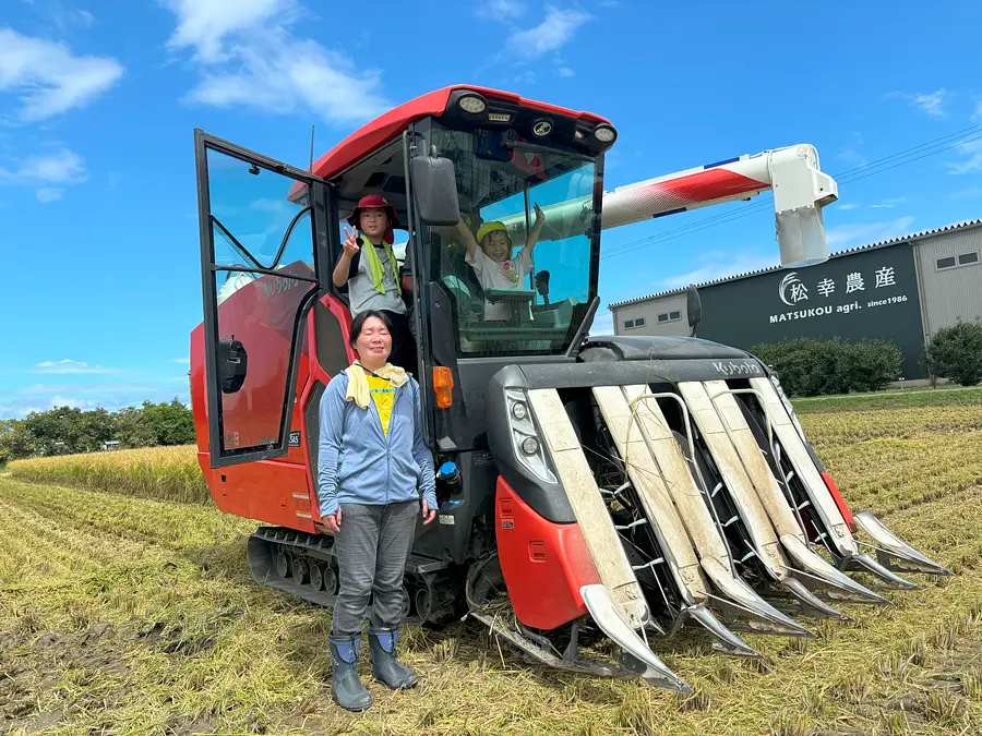 めったに乗れないコンバインの乗車体験もできます！