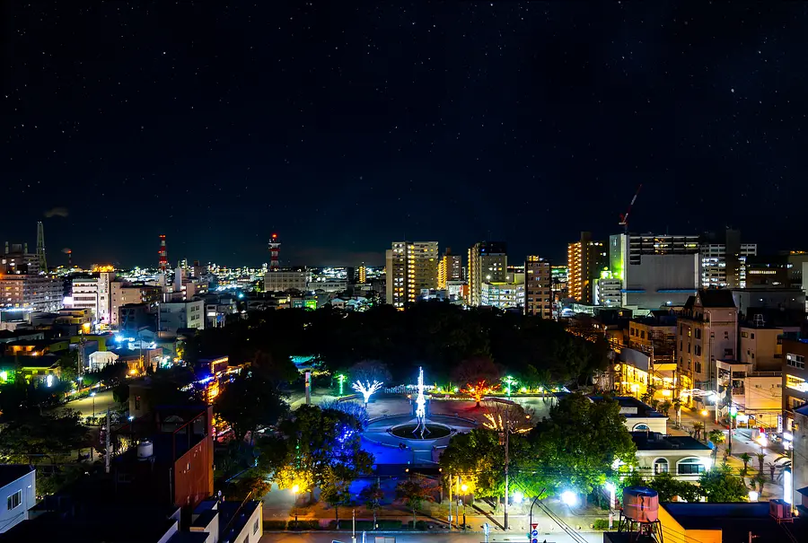 sky garden night-view