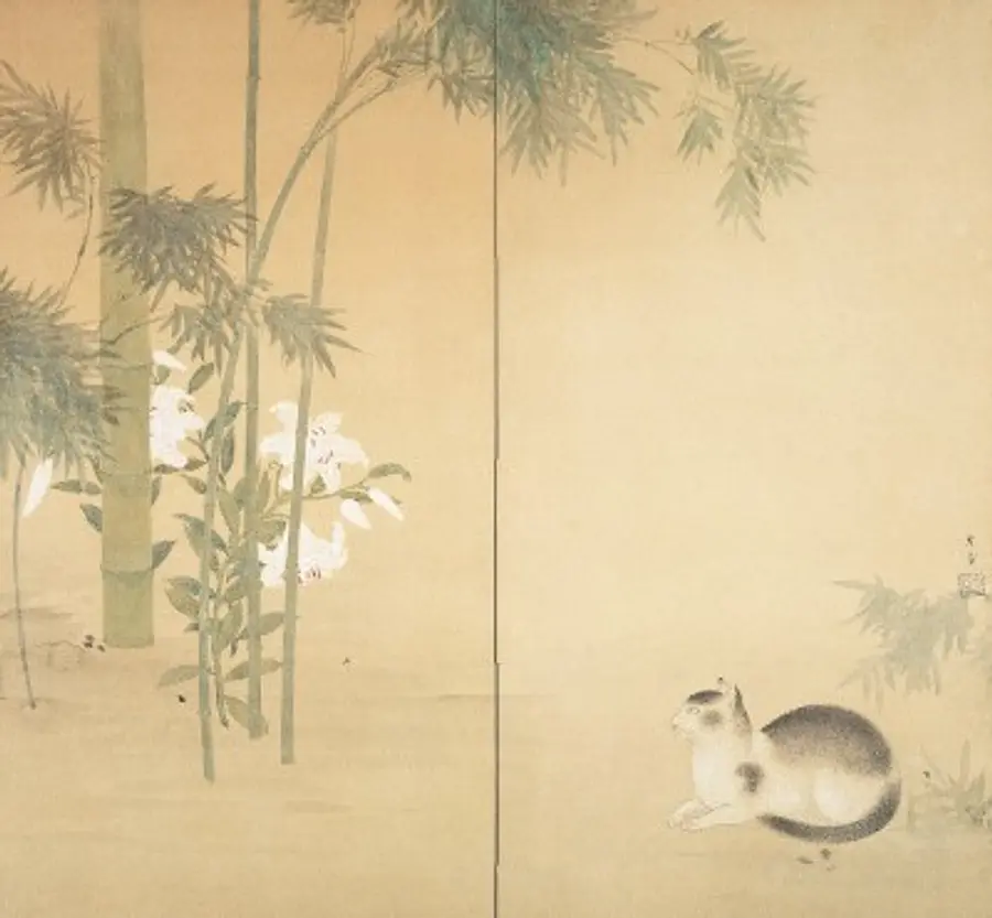 菱田春草《竹に猫》1900年　水野美術館蔵