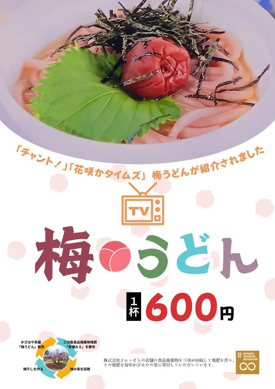 17.かざはや茶屋名物「梅うどん」