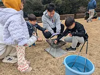 焚き火でパン作り