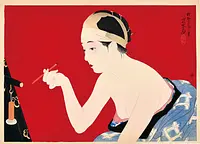 伊藤深水《眉墨》昭和3年(1928)　㈱渡邊木版美術画舗蔵