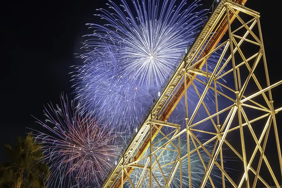 長島温泉 開業60周年 「花火大競演」（遊園地・ナガシマスパーランド）
