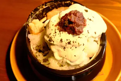 四日市ファクトリーカフェのかき氷パフェ（2）