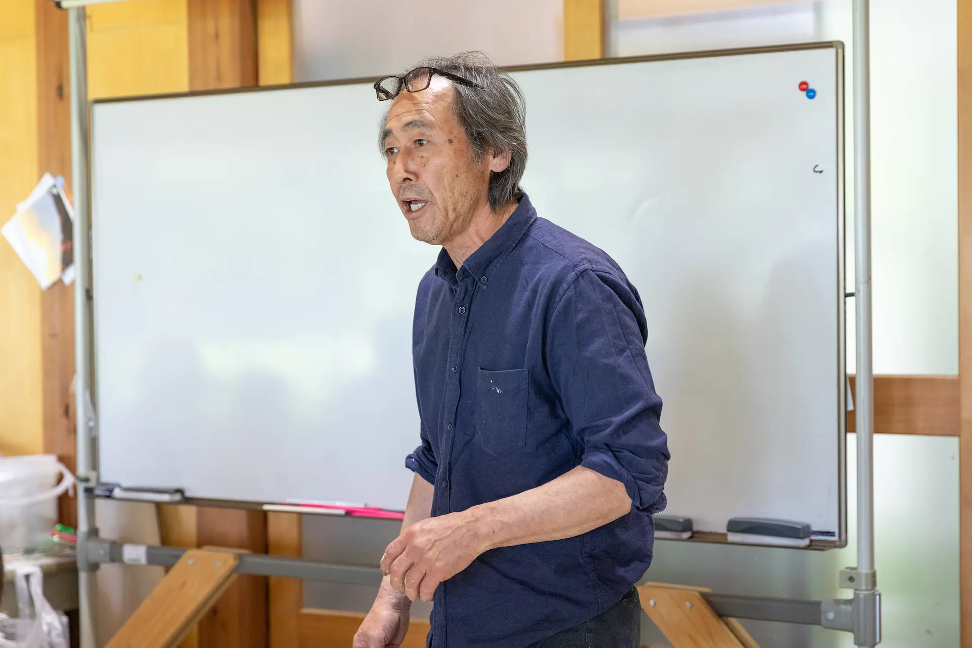 左官職人による説明