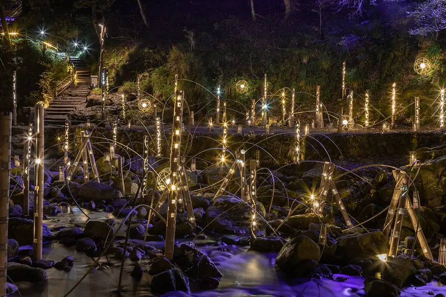 Cascades d'Akame 48 - Lumières subtiles en bambou ③