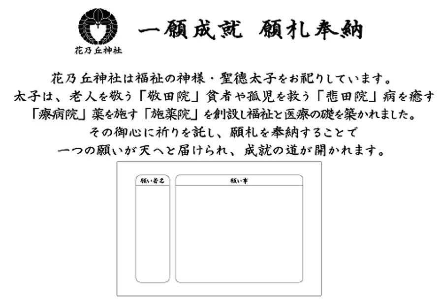 花乃丘神社一願成就奉納
