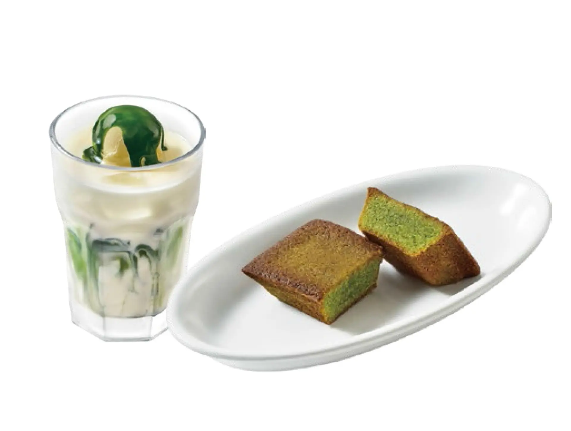 【四日市市】濃い抹茶グリーンティのアフォガードと泗水フィナンシェセット