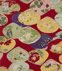 千代紙「貝合わせ」川端玉章　Seashells for matching game