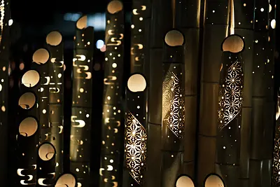 亀山灯おどりの竹あかり（2）