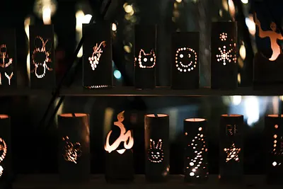 亀山灯おどりの竹あかり（3）