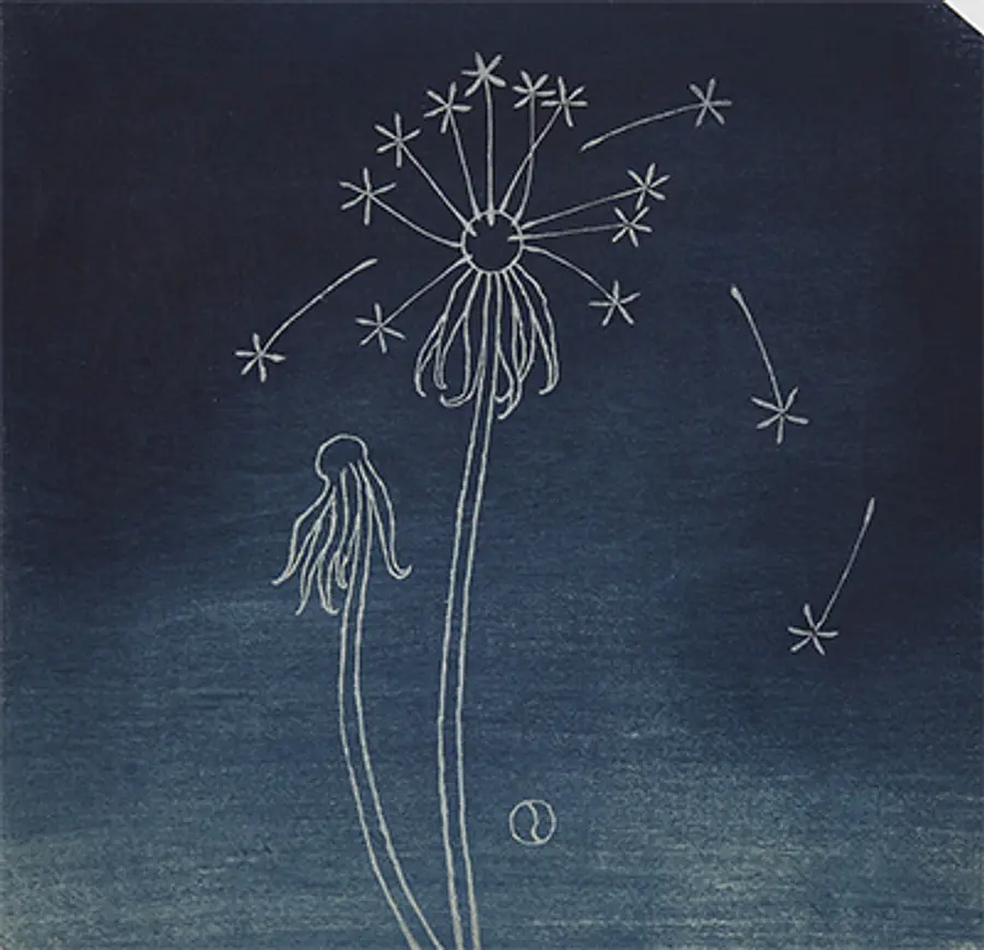 団扇絵「蒲公英」竹久夢二