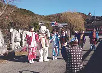 Stroll around the park in rental costumes