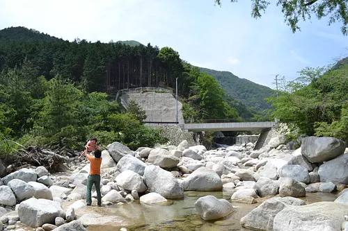 Playing in the water at AsakeValley