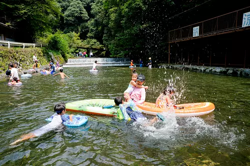 강과 수영장과 다르다! ? 「다도쿄(타도쿄) 천연 풀」은 자연의 강에서 흐르는 차가운 물이 기분 좋다! 코스파 발군으로 즐겁게 물놀이를 할 수 있는 스포트!
