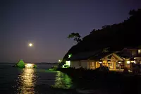 Moonrise from Meotoiwa(rocksofthemarriedcouple)