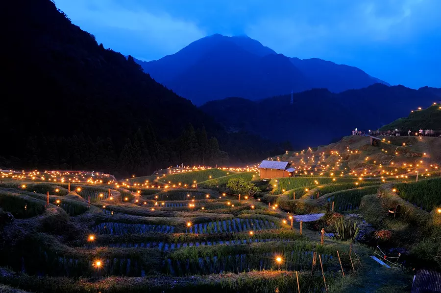 丸山千枚田の「虫送り」