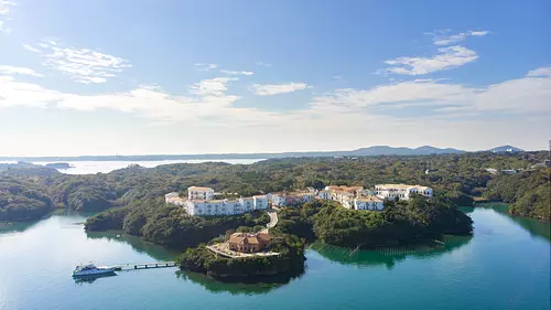 Panoramic view of the hotel