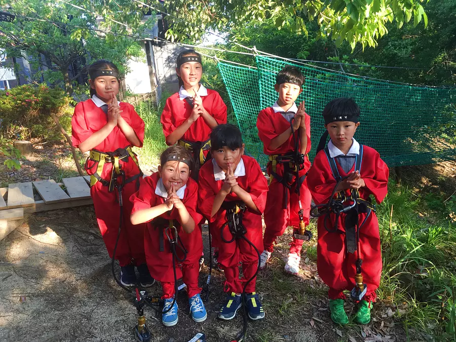 忍者森のアドベンチャーも1コース無料！