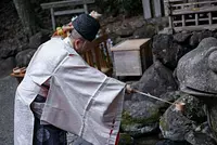 [Sanctuaire Tonomiya Shiho] Rituel shinto Mizutori (rituel shinto Kisaragi)