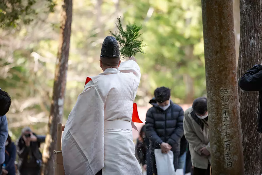 [Santuario Tonomiya Shiho] Ritual sintoísta Mizutori (ritual sintoísta Kisaragi)