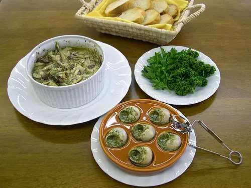 Plats d'escargots