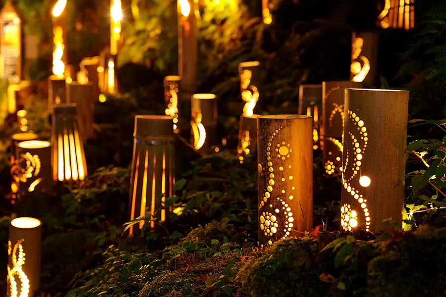Akame Valley ``Yugen Bamboo Light&#39;&#39; Valley Illumination