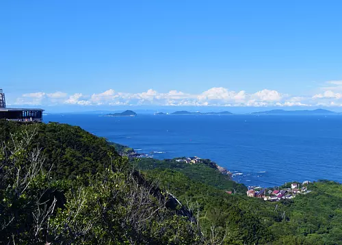 운이 좋으면 후지산까지 바라볼 수 있습니다.