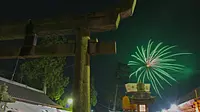Fireworks dedicated to Tomie Shrine