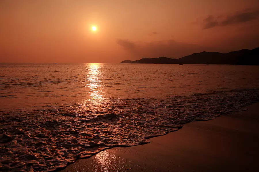 滨岛的夕阳