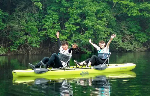 [For 2 people] “Foot rowing” kayak experience in VISON forest