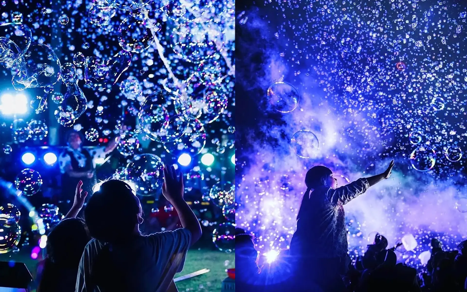 ナイトバブルショー in 相差