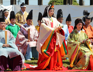 The gorgeous Saio Festival is like a picture scroll from the Heian period.