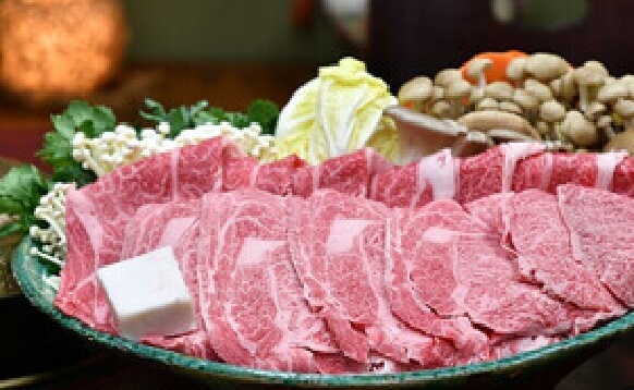 La carne original del restaurante mizutaki Mukai.